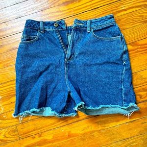 High waisted denim shorts